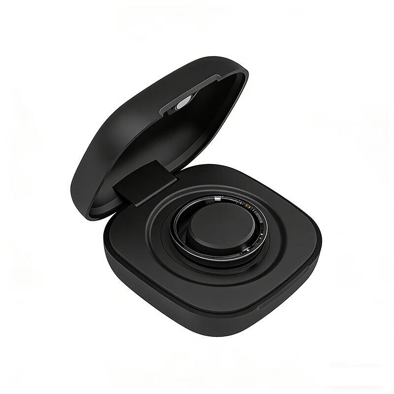 Smart ring wireless ring measuring heart rate blood pressure blood oxygen electrocardiogram waterproof black technology sports sleep monitoring multi-function charging compartment 200mah | can charge 90% of the smart ring