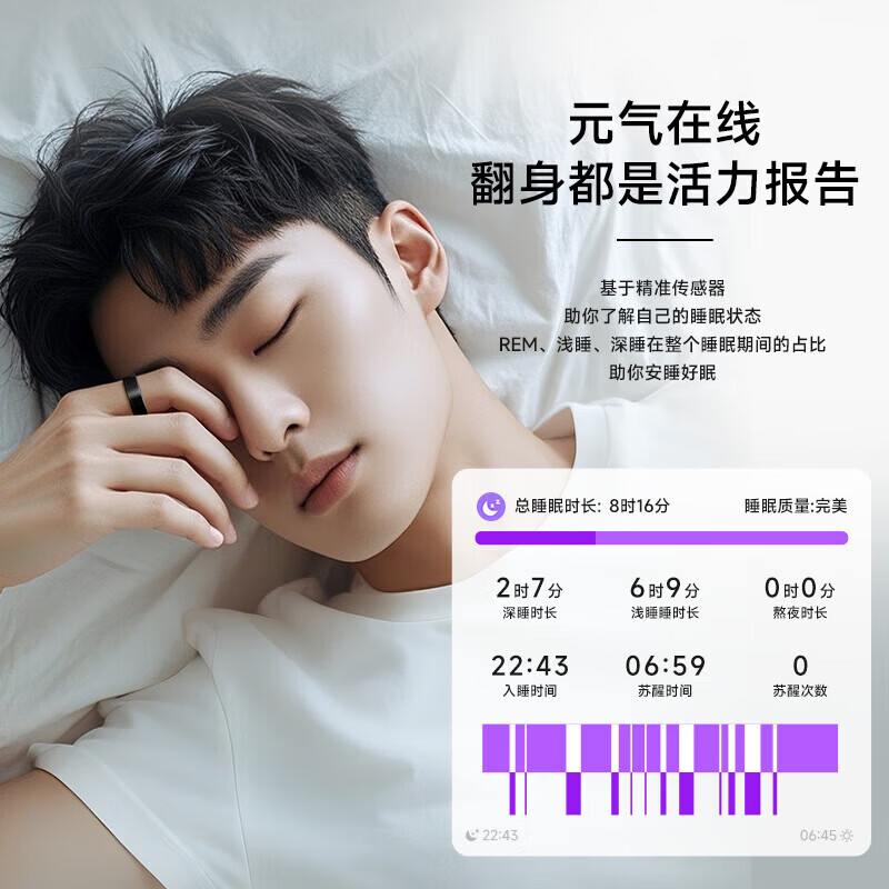 CH German chip smart ring ECG blood sugar blood oxygen heart rate blood pressure sleep health monitoring automatic monitoring remote control photography waterproof couple sports health