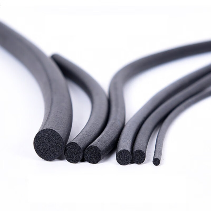 Yili Weizhen EPDM foamed rubber strips, EPDM foamed round strips, high temperature resistant sponge strips, waterproof and elastic, round solid sealing strips, diameter 5mm, price 10 meters