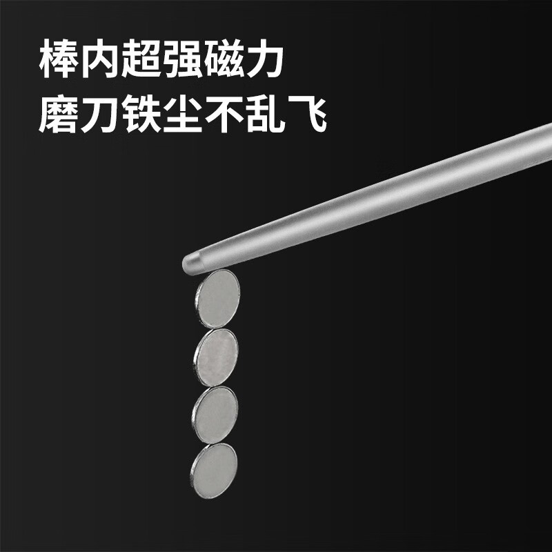 Chuangmu Workshop sharpening tool, household sharpening stick, butcher's special sharpening knife, professional sharpening stone tool, red round handle flat 12-inch sharpening stick