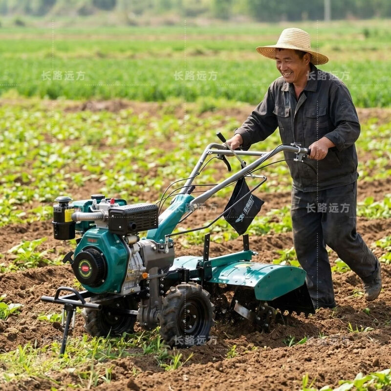 Yuchai new power 2026 hot model Yuchai micro tillage machine multi-functional tillage machine diesel engine small rotary tiller farming machine 186 Yuchai power + dry land knife + engine oil