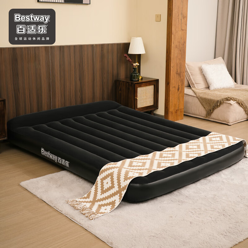 Bestway inflatable mattress household air mattress outdoor moisture-proof mat tent mat companion mattress 203*183*30cm+electric pump