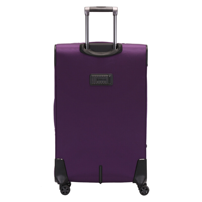 SUISSEWIN wear-resistant Oxford trolley case universal wheel boarding cloth suitcase waterproof suitcase 20 inches purple 6007