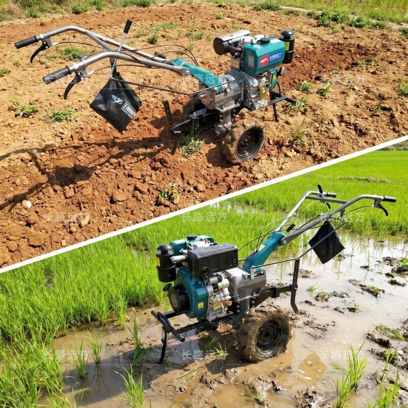 Yuchai new power 2026 hot model Yuchai micro tillage machine multi-functional tillage machine diesel engine small rotary tiller farming machine 186 Yuchai power + dry land knife + engine oil
