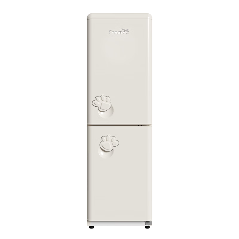 Xinfei (Frestec) 98 liter double door refrigerator small mini retro small refrigerator home dormitory rental refrigeration freezer refrigerator energy saving and electricity saving support trade-in 185 liter double door retro beige + partition + energy saving and low noise