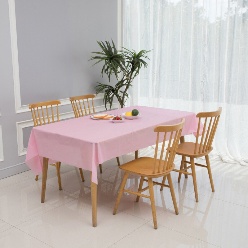Houdafu disposable tablecloth rectangular waterproof solid color plastic tablecloth thickened tablecloth for birthday party annual meeting black 137*274cm