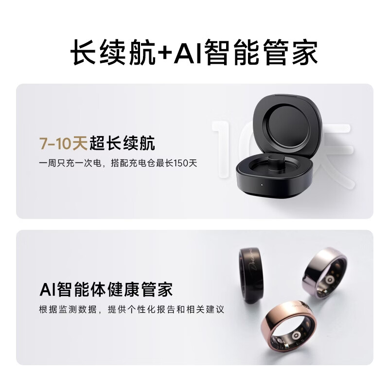 Chai Mi Dreame Smart Ring Glow Ring Healthy Sleep Exercise EGC ECG Monitoring AI Ring Heart Rate Blood Oxygen Detection Glow Series Measuring Fingerprint Measuring Fingerprint