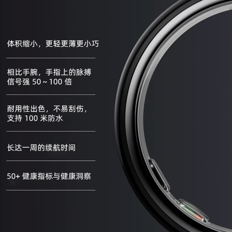 OURA Wang Hong's same style, new ready-made Oura ring5 smart ring for men and women's sports health monitoring, new silver ready-made, straight delivery - if you don't know the code number, please contact customer service 11