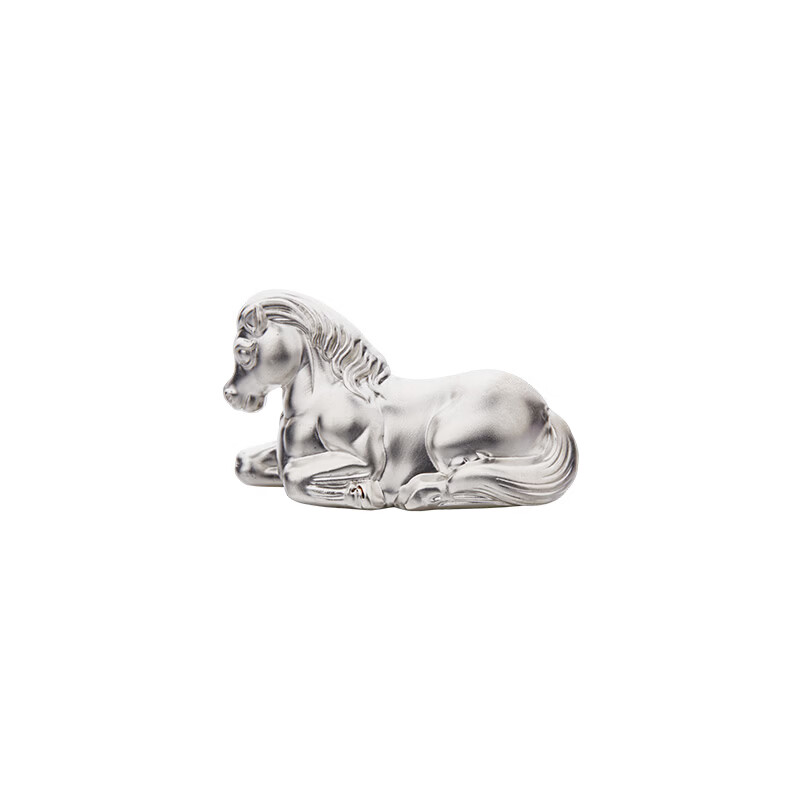 Shunqing Yinlou pure silver 999.9 plain silver horse handle piece investment collection ornaments as a Mid-Autumn Festival gift for elders, relatives and friends. The silver horse handle piece is about 99 grams.