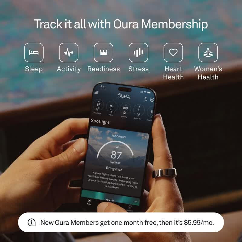 OURARing 5 Wang Hong's same style smart ring sleep monitoring health tracking heart rate temperature exercise recovery ring oura ring rose gold 6