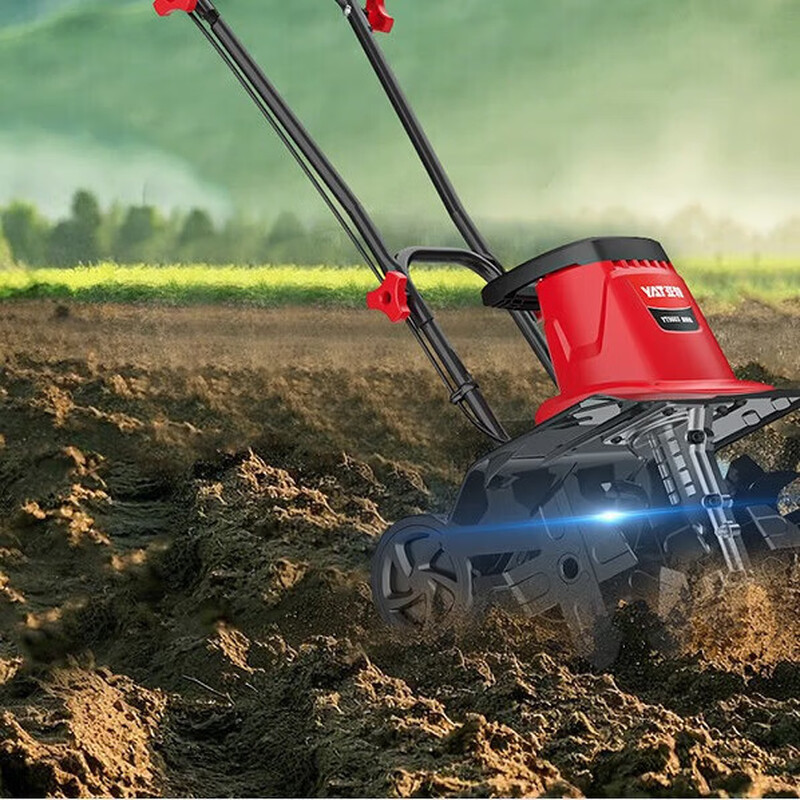 YAT 1400W small micro tiller rotary tiller new cultivator multi-functional micro tiller scarifier agricultural micro tiller 5602 plug-in model + 4 blades - plug-in model