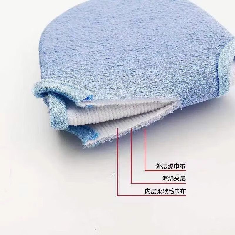 Miaoxinsi Bath Towel Gloves for Men and Women, Thick and Fine Sand Scrub Back Exfoliating Bath Towel, Back Scrub Magical Powerful Ash Rub Mud Cloth, Bath Gloves