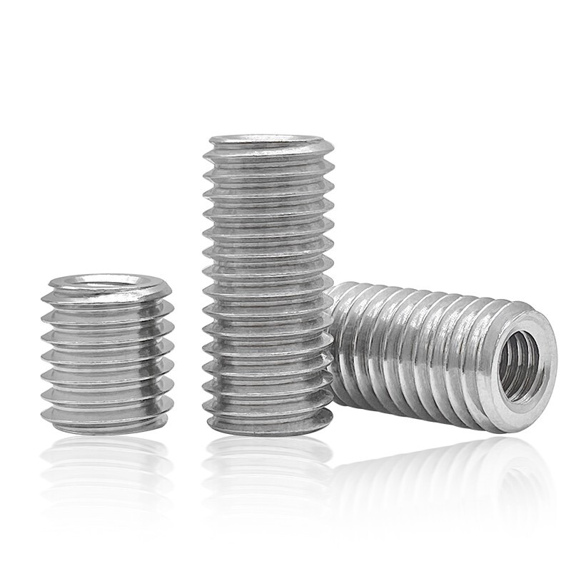 Henghu 304 stainless steel internal and external tooth nut joint conversion nut screw thread protective sleeve M2M4M5M6M10M12 braces fasteners M4*M6*10 (5 pieces)