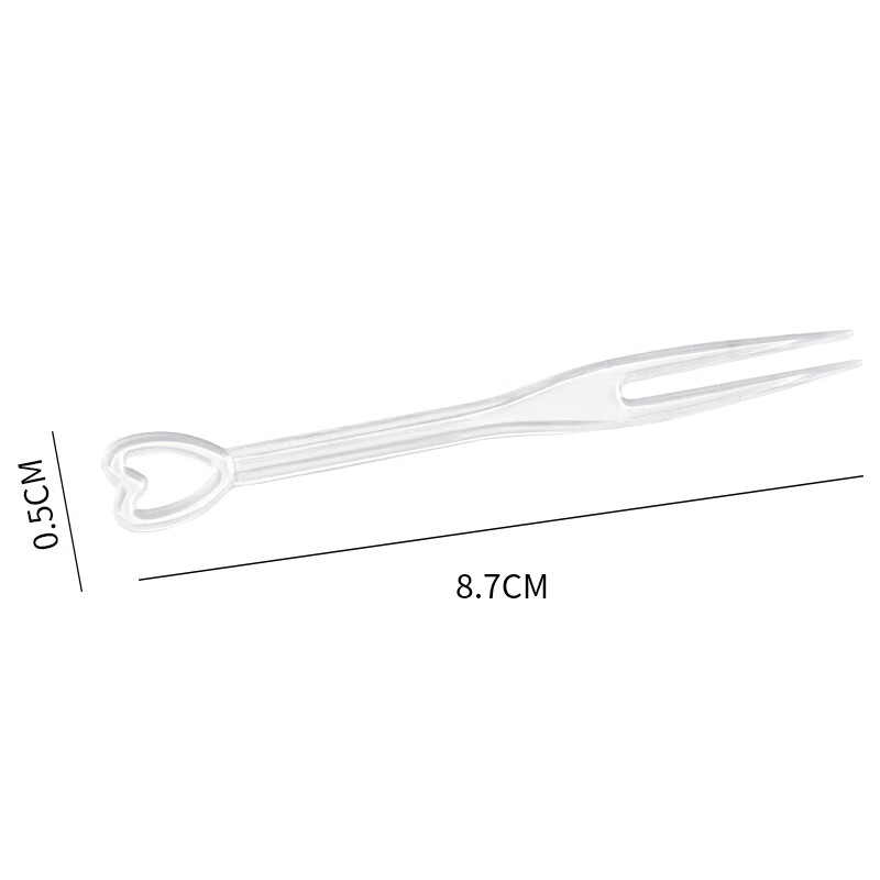 Baijie disposable fork 500 pieces fruit fork plastic fruit pick dessert fork cake fork dessert fork