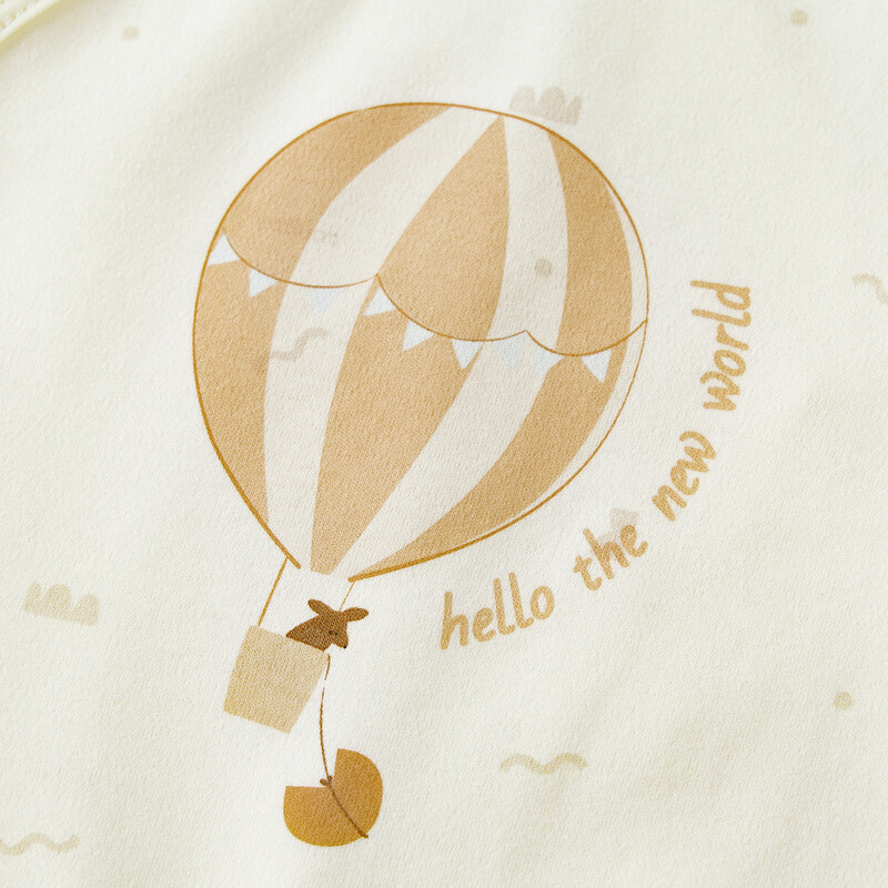 Tongtai (TONGTAI) baby jumpsuit spring and autumn pure cotton newborn clothes newborn baby butterfly clothing romper orange 66cm