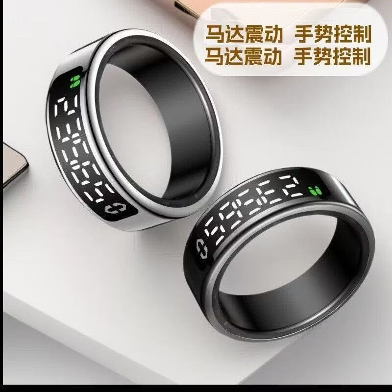 Smart health ring accurately monitors heart rate, blood oxygen, sleep, body temperature, pressure gauge, calories, IP68 waterproof, swimming and bathing, wearable, magnetic fast charging, super long battery life, thin, bright gold, free charging compartment, size 12, 21.6mm, recommended 70-75kg