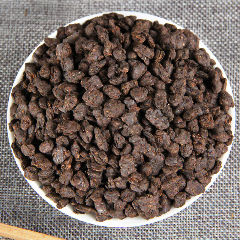 Muchhi tea fossil Pu'er tea Pu'er ripe tea Yunnan broken silver waxy fragrant tea fossil old tea head loose tea 50 pounds