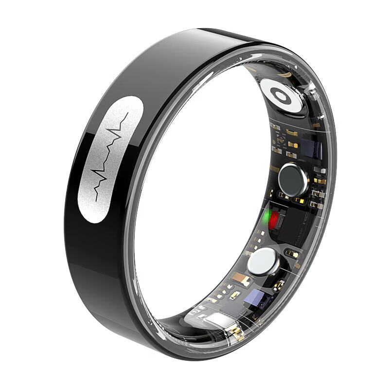 Smart Ring AI-ECG ECG Monitoring Blood Pressure Heart Rate Blood Oxygen Monitoring Sleep Health Monitoring Waterproof Sports Smart Ring Free Charging Box + Heart Rate + Blood Oxygen + Blood Pressure + Sleep + Exercise + Non-sensory Wearing Size 13 Diameter 22 Finger Circumference 70