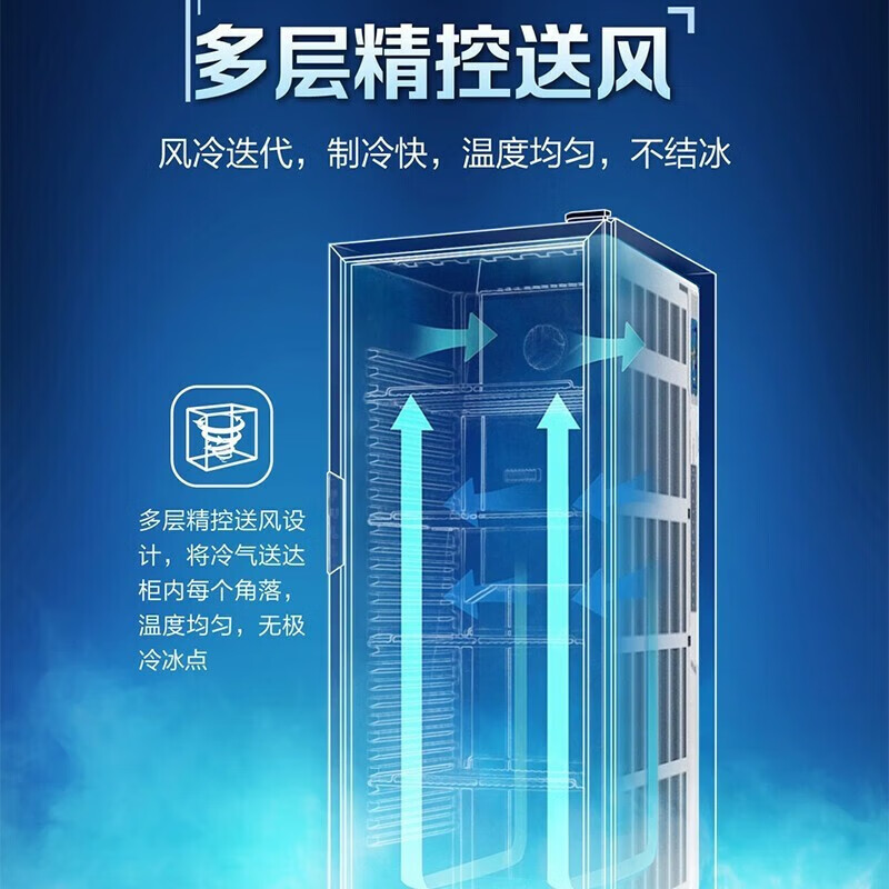 Meiling Fashion Home Large Capacity Beverage Cabinet Commercial Freezer Refrigerated Display Cabinet Beverage Direct Cooling Air Cooling Pure Air Cooling Preservation Cabinet Supermarket Glass Door Refrigerator Vertical Beer Cabinet Large Single Door Dismounted Standard Model Direct Cooling 2025 Newly Upgraded High-end Refrigeration Series