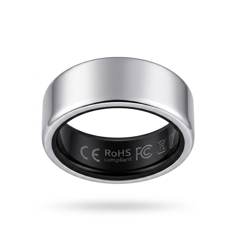 CE-LINKHenHalo smart ring can monitor 128 kinds of sports such as sleep, heart rate, blood oxygen, heart rate variability, stress, menstrual cycle, running, etc. Warm white light silver 9