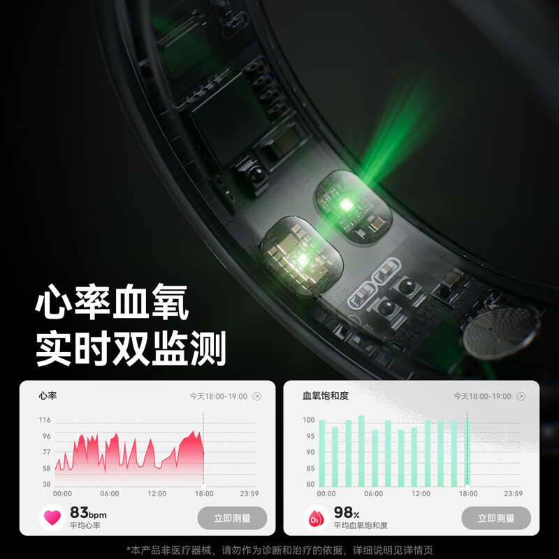 SANAG AI Ring Health Smart Ring Ring AI Health Consultant Vibration Reminder Intelligent Sleep Blood Oxygen Monitoring Sports Waterproof Fingertip Touch Photo No. 9