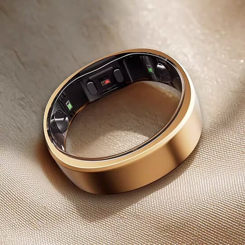 RingConn flagship smart ring sleep breathing monitoring heart rate variability blood oxygen female menstrual period prediction menstruation health guidance 12 days long battery life rose gold limited edition size 8 (18.20mm)