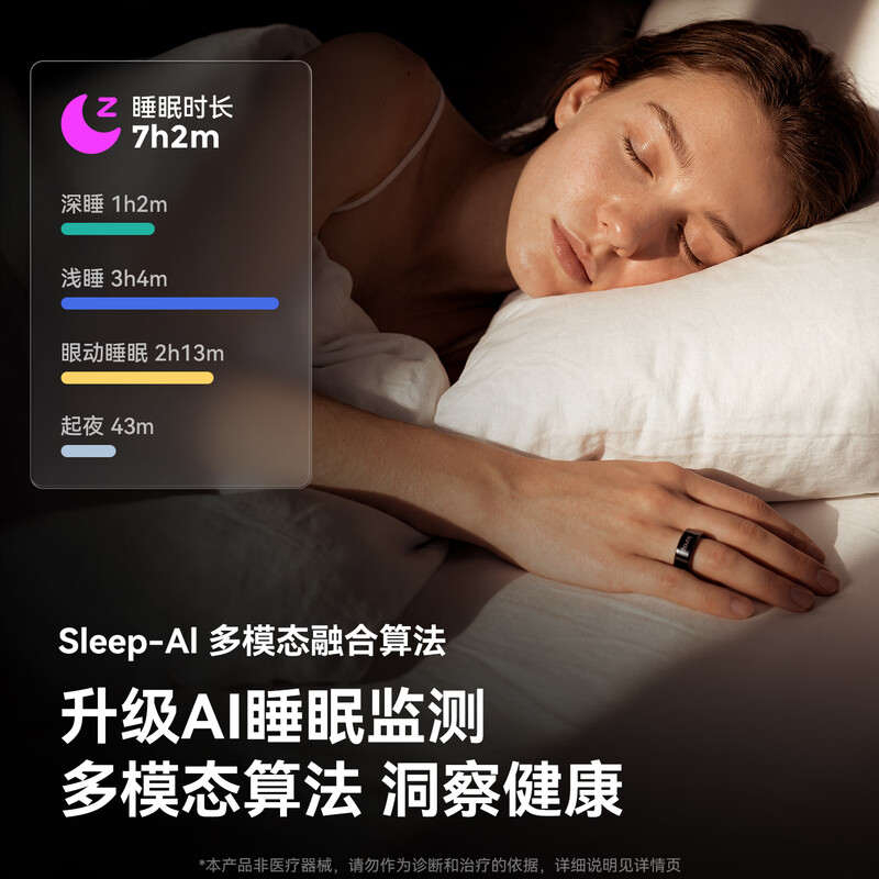 SANAG AI Ring Health Smart Ring Ring AI Health Consultant Vibration Reminder Intelligent Sleep Blood Oxygen Monitoring Sports Waterproof Fingertip Touch Photo No. 9