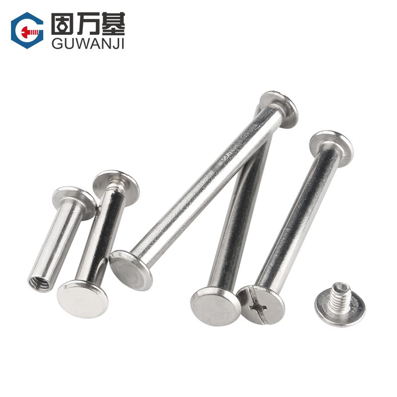 Guwanji 304 stainless steel mother-in-law rivets, account book album screws, account book nails, locking screws and nuts, national standard M3.5x38 (10 pieces)