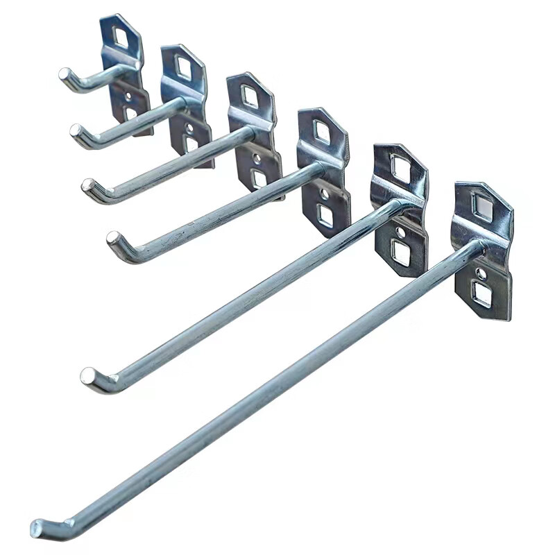 Kaiyuan Tool Rack Hook Kitchenware Hook Square Hole Hanging Plate Hardware Hanging Plate Rack Hole Plate Hole Plate Square Hole Hook Accessories Lead Frame 200mm 5 Pack