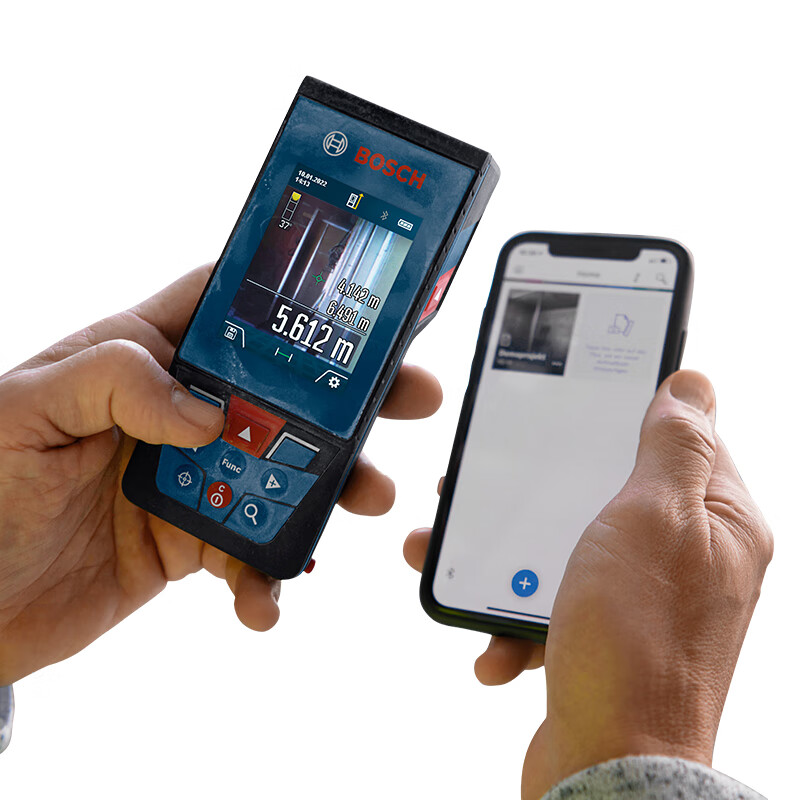 Bosch (BOSCH) 150-meter outdoor rangefinder high-precision handheld infrared laser electronic ruler GLM150C 100 meters + can be connected to Bluetooth for drawing