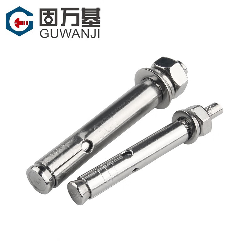 Guwanji 304 stainless steel expansion screw bolt extended pull explosion screw external expansion pipe nail explosion screw large national standard M10*100 1 piece -304 material