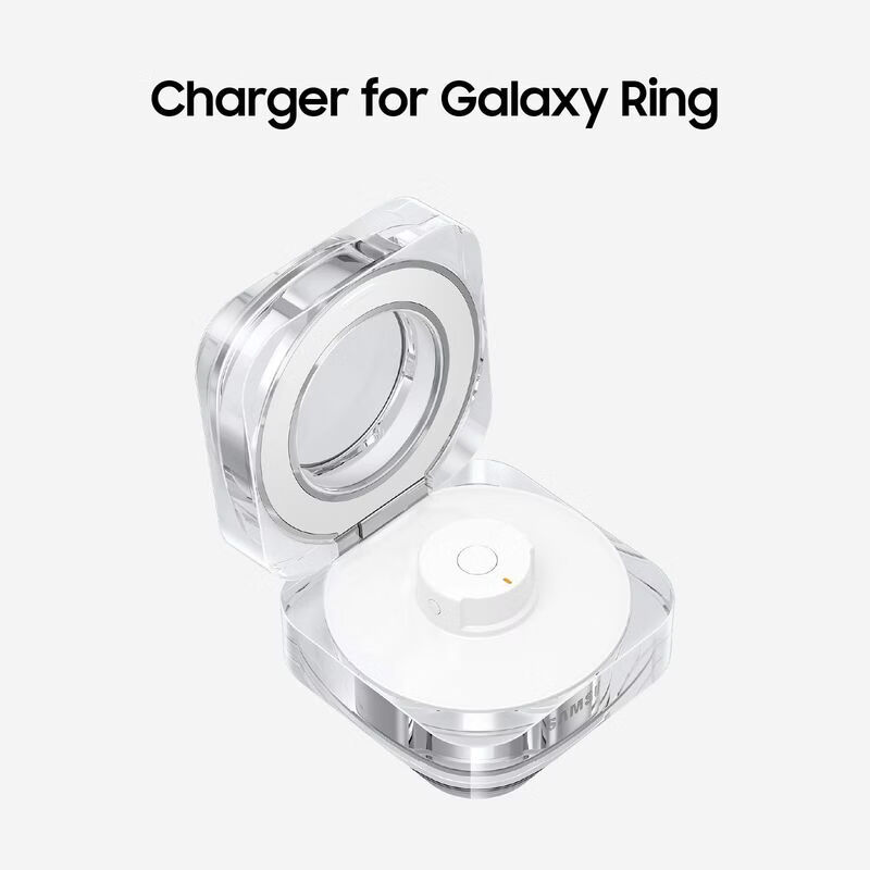 Samsung (SAMSUNG) Galaxy Ring Health Detection Smart Ring Charging Stand Ring Portable Charging Box Fast Wireless Charging with Indicator Light White, Ring Not Included Size 15