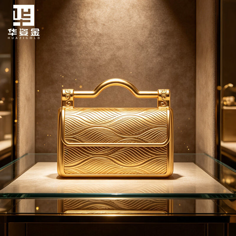Huazi Gold Pure Gold 9999 Gold Nugget Small Gold Bag Investment Collection Gift for Girlfriend Small Gold Bag 5g