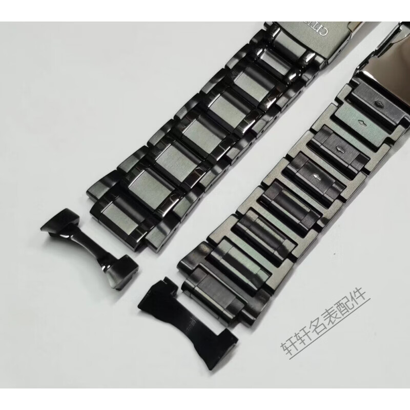 Aeteey adapts to Citizen original watch strap steel strap titanium strap light kinetic energy watch chain Air Eagle Blue Angel curved interface men's BJ2120 steel strap
