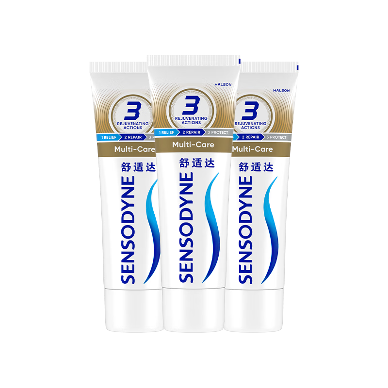 Sensodyne multi-effect anti-allergic and anti-cavity toothpaste set 330g (100g*3+free 30g*1) new and old packaging, random
