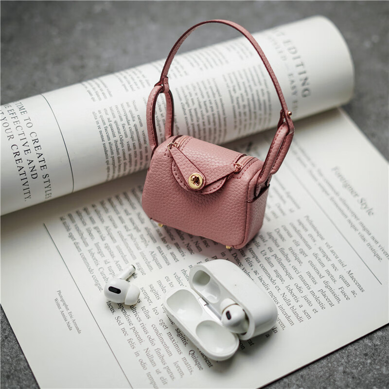 New mini mini bag key bag creative girls retro shell bag mini Lindy bag Kelly headphone bag pink mini Lindy bag