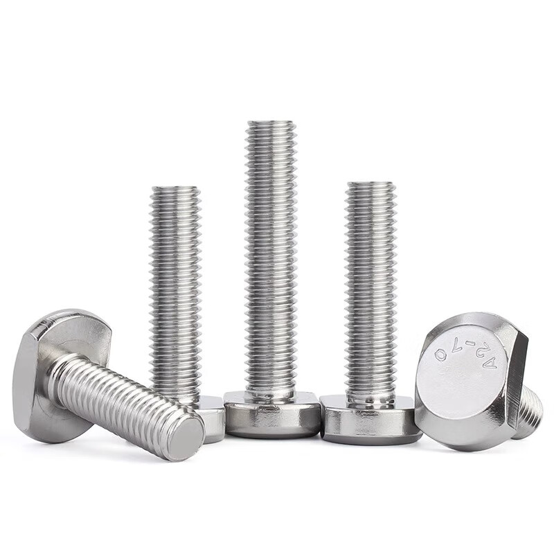 Jinchao 304 stainless steel bolt T-shaped screw slot bolt T-shaped pressure plate screw M6M8M10M12M16M20 M12*60 (1 piece)