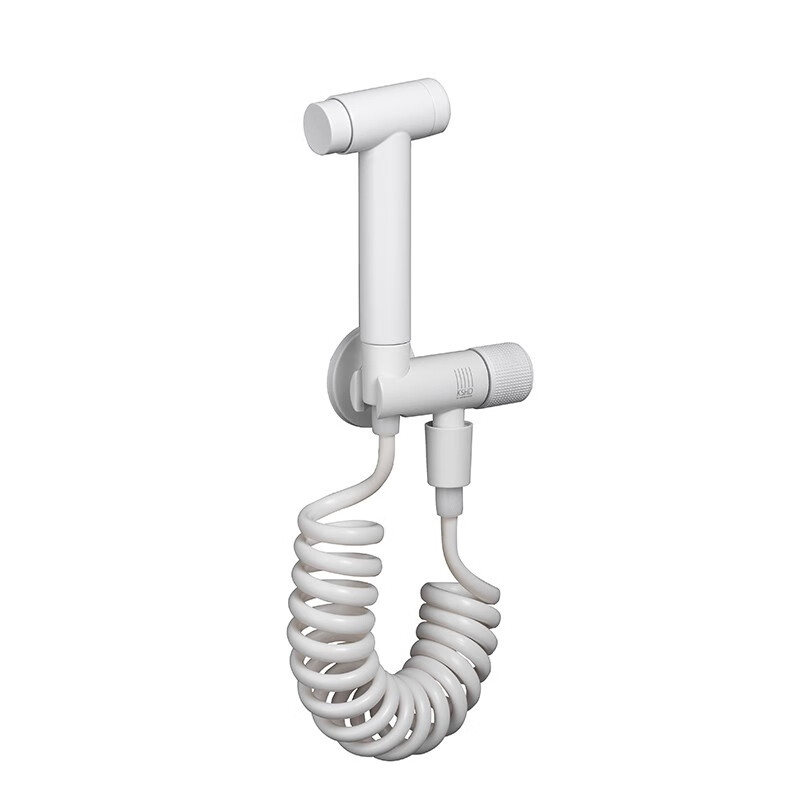 Durade (KSHD) German KSHD all-copper toilet spray gun companion bathroom flusher women's high-pressure water gun booster faucet nozzle gun gray (double outlet angle valve) spray gun set