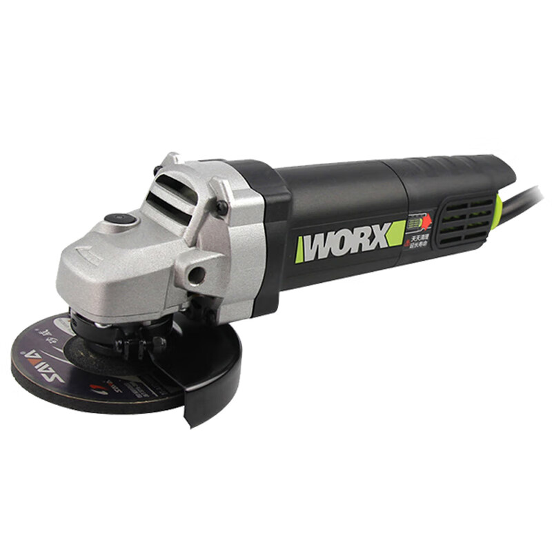WORX WU826 angle grinder 1100W rear switch polishing cutting grinder high power angle grinder power tool WU826 cutting quality 11-piece set