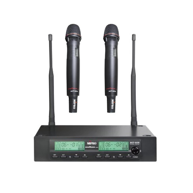 MIPRO ACT-626II dual-channel anchor live broadcast professional wireless microphone lavalier microphone one-to-two conference stage performance singing K handheld set