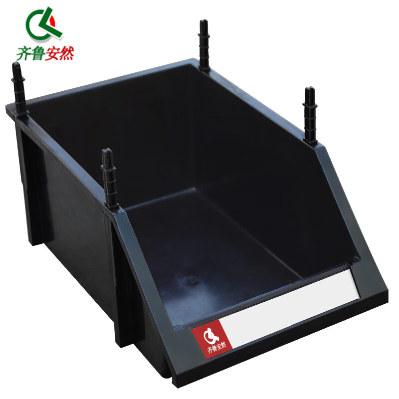 Qilu Anran anti-static parts box black F2 inclined box with column 250*150*120MM combined classification box material box component box organization and storage box