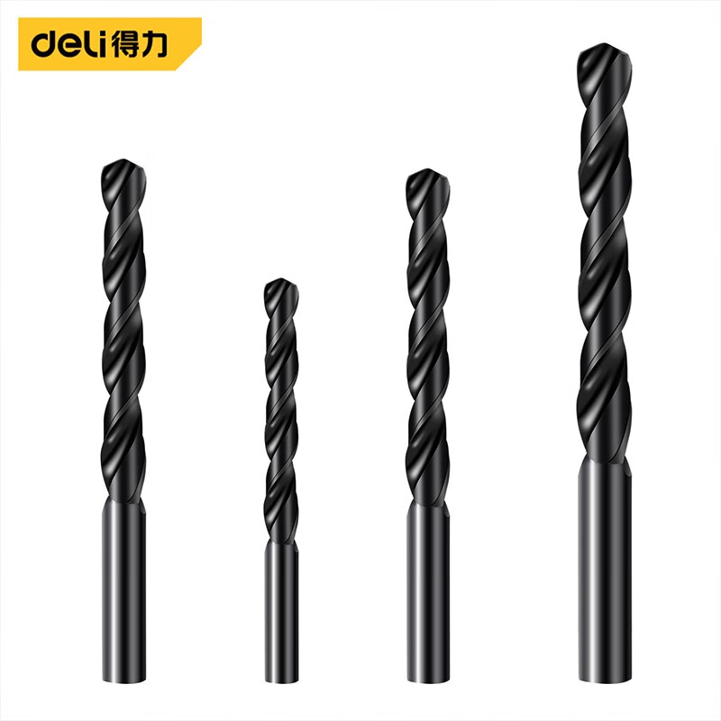 Deli twist drill bit set for drilling steel, electric hand drill, universal head, specially designed for drilling stainless steel plates, tungsten steel, 3.5mm straight handle twist drill, 10 pieces
