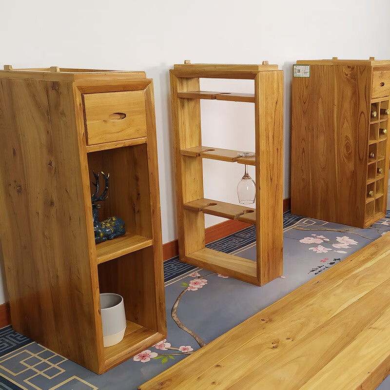 Luban Yimu Bar Counter Household Solid Wood Living Room Wall Bar Wine Cabinet Partition Multifunctional Retractable Porch Bar Counter Hall Cabinet 190cm Bar Counter