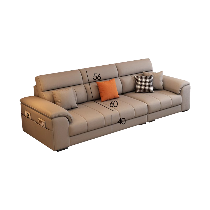 Zuoyue fabric sofa living room small apartment straight-row sofa technology cloth modern simple home sofa 2.8 meters four-seater