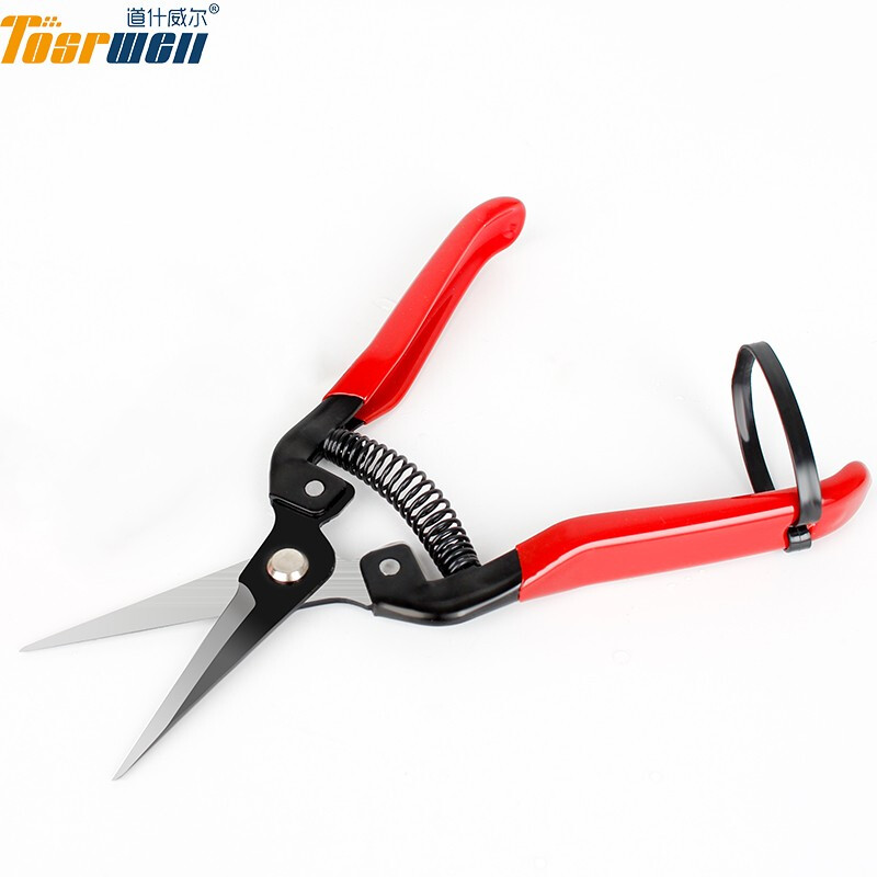 TOSRWELL German flower shears, household flower arranging scissors, potted plant pruning, gardening scissors, flower arranging pruning scissors, manual agricultural tools, fruit picking scissors, red model