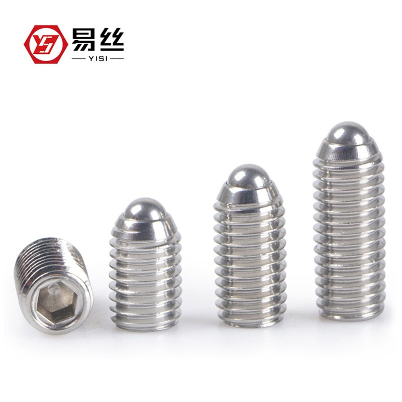 Easy 304 stainless steel wave ball positioning screw wave ball steel ball tight spring ball head plunger M3M4M5M6M12 M10*20