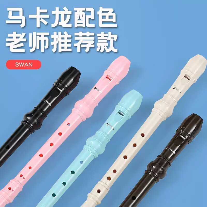 Swan classroom instrument recorder 6-hole entry-level children's instrument 8-hole beginner treble teaching practice recorder PP recorder Swan PP six-hole recorder