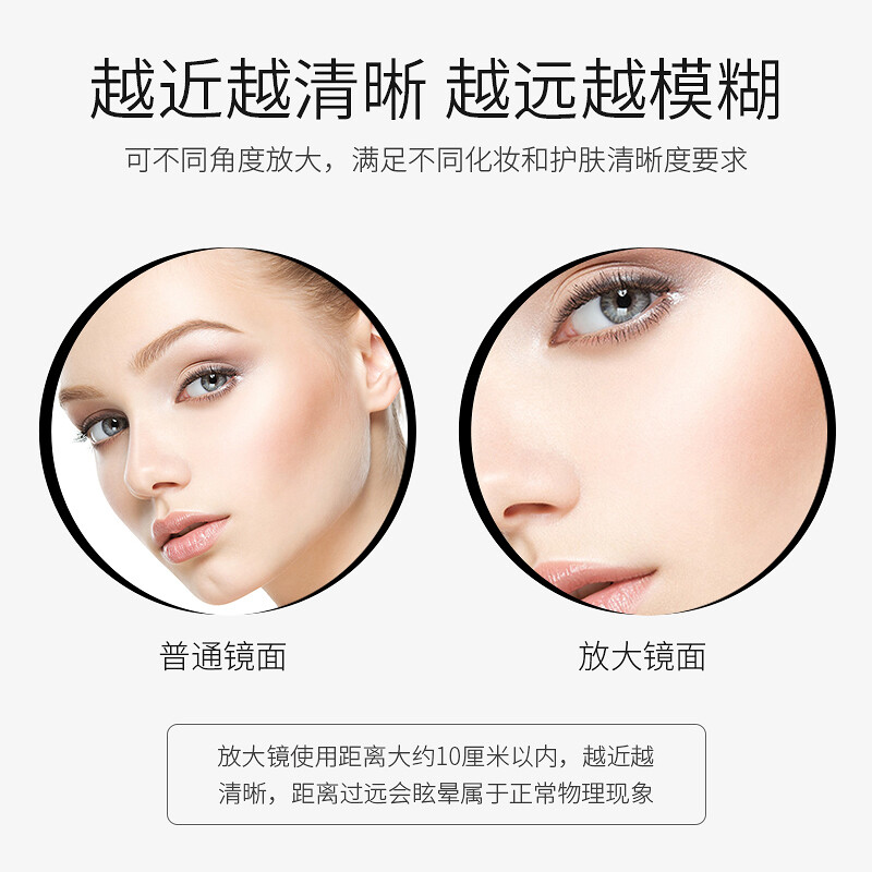 Skin Beauty Makeup Mirror 10x Acne Needle Magnifying Mirror Acne Needle Suction Cup Beauty Mirror Acne Pores Blackhead Removal MF8753