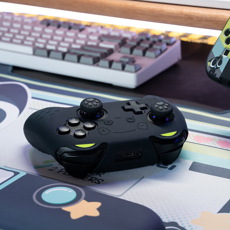 Jixiang Switch Pro handle protective cover Luo Xiaohei all-inclusive silicone cover + rocker cap cat claw game handle accessories anti-sweat and anti-slip protective cover