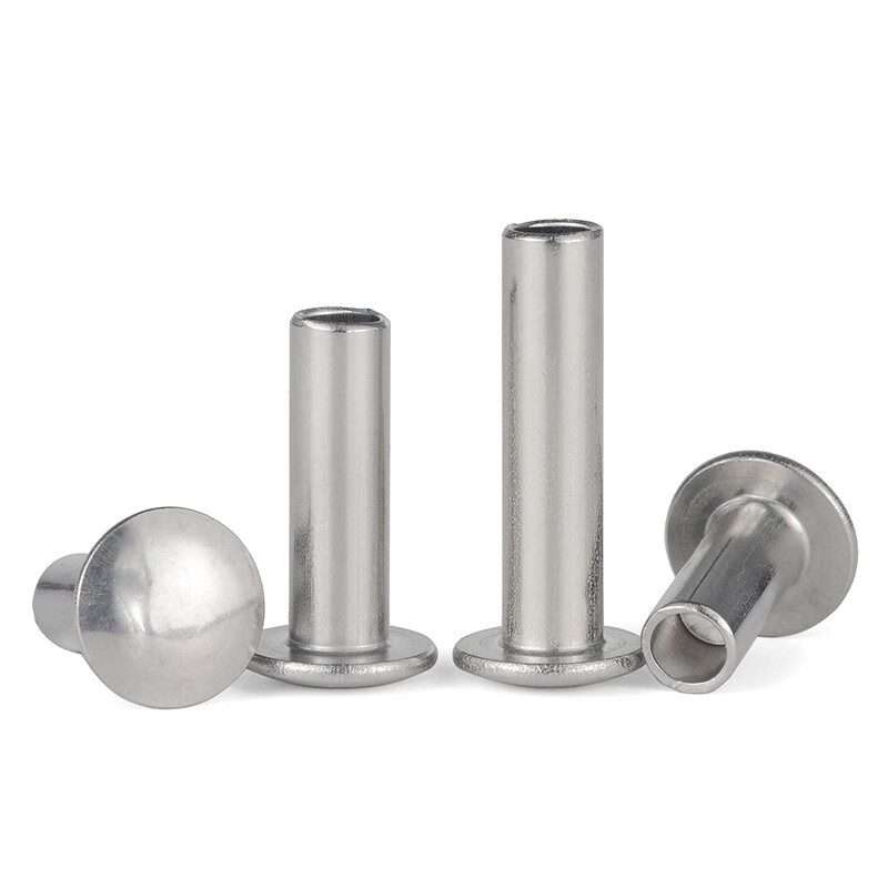XMSJ304 stainless steel semi-hollow rivets flat round head hollow rivets diameter 2mm 50 pieces pole length 13mm